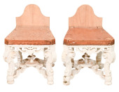 2 ANTIQUE ITALIAN STYLE CARVED