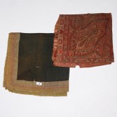 (2) ANTIQUE KASHMIR SHAWLS 19t
