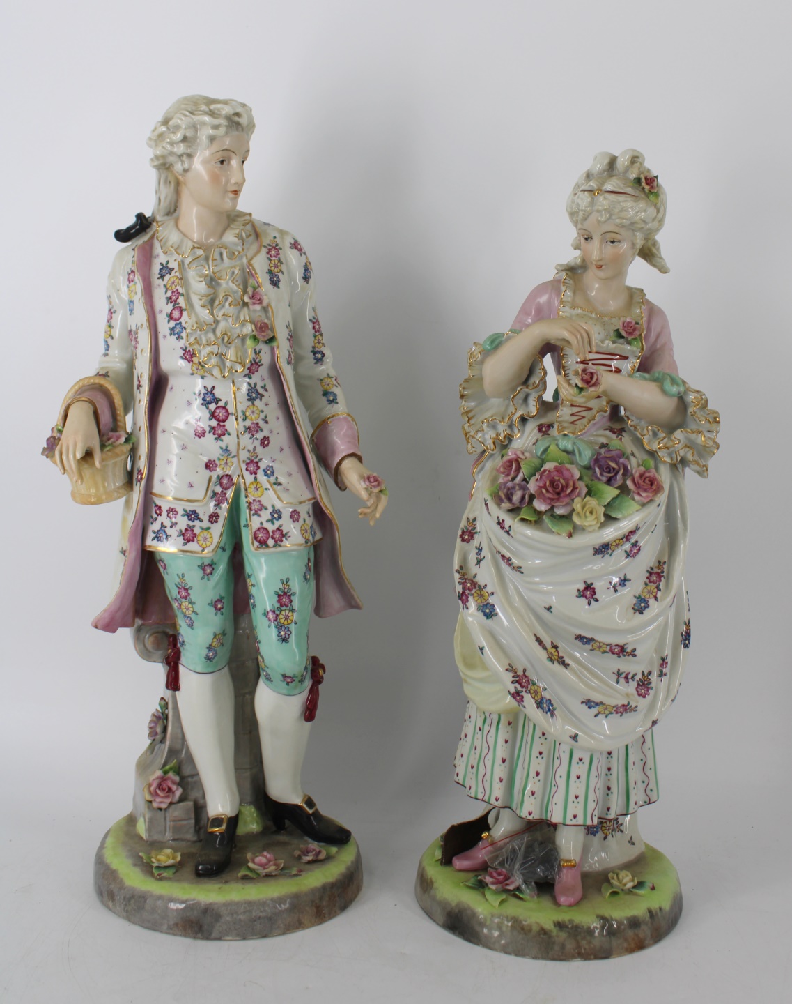 2 ANTIQUE & LARGE SITZENDORF