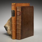 (2) ANTIQUE LEATHER-BOUND VOLS