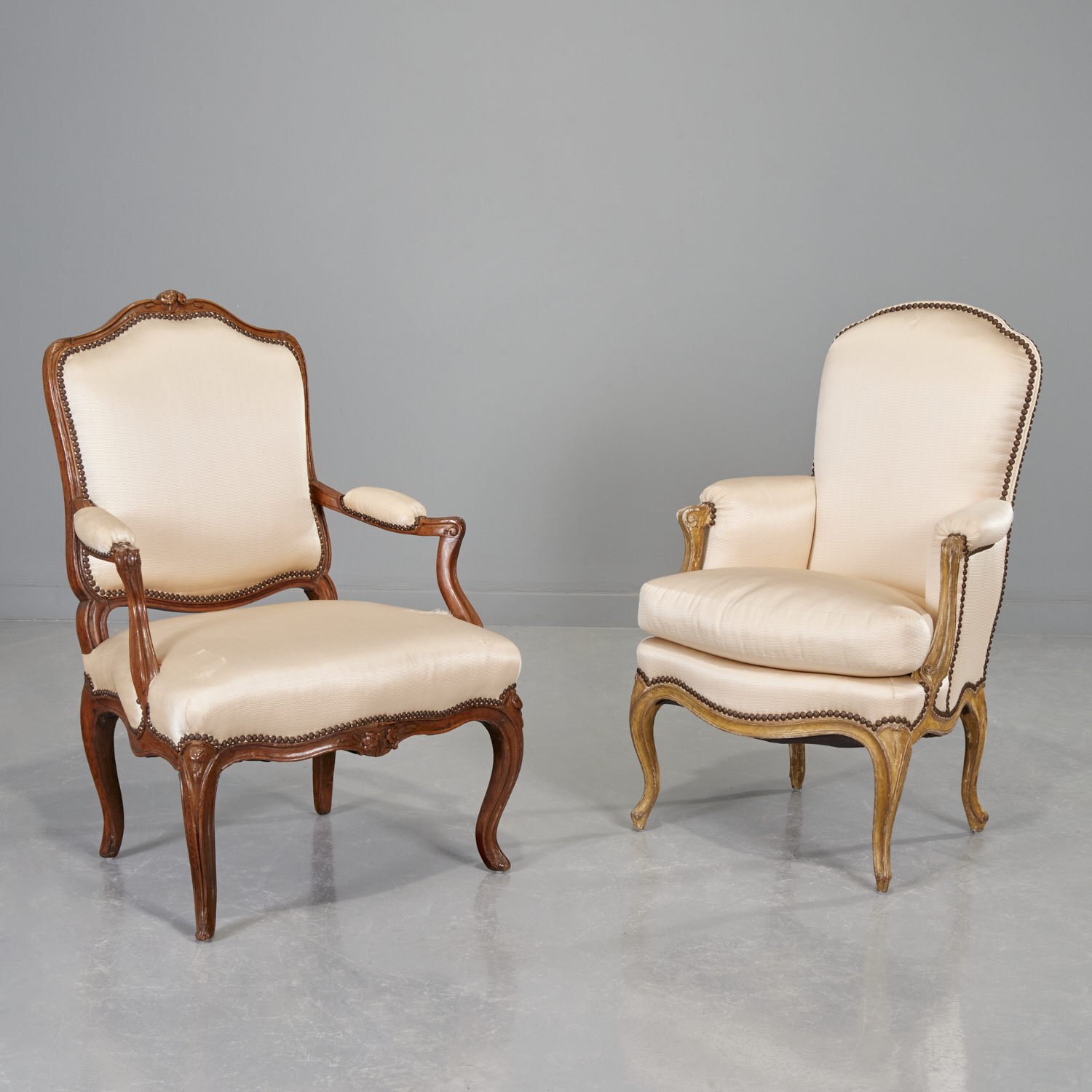 (2) ANTIQUE LOUIS XV STYLE