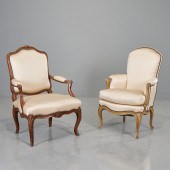 (2) ANTIQUE LOUIS XV STYLE FAU