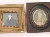 2 ANTIQUE MINIATURE PORTRAITSL