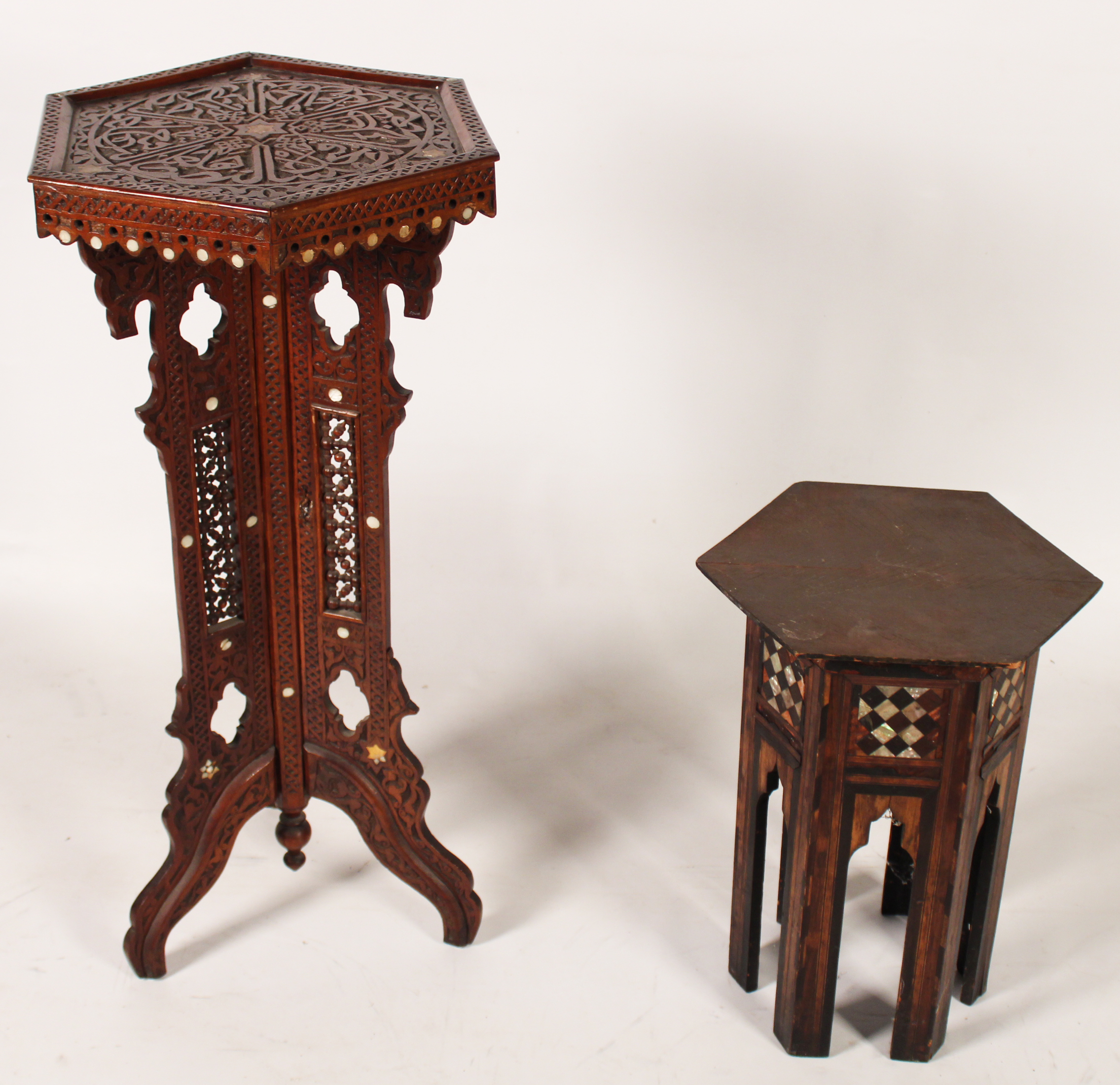 2 ANTIQUE MOROCCAN OPEN CARVED