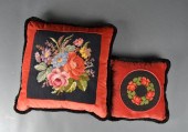 (2) Antique Needlepoint Pillow
