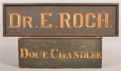 2 ANTIQUE PAINTED WOOD DOCTOR'