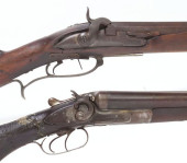 (2) ANTIQUE PERCUSSION SHOTGUN