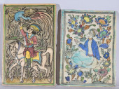 (2) ANTIQUE PERSIAN QAJAR CERA