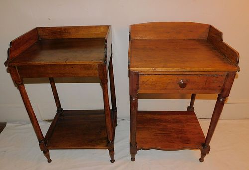 2 ANTIQUE PINE WASH STANDSLot of
