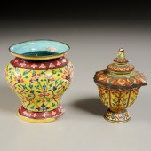 (2) ANTIQUE ROYAL THAI ENAMELE
