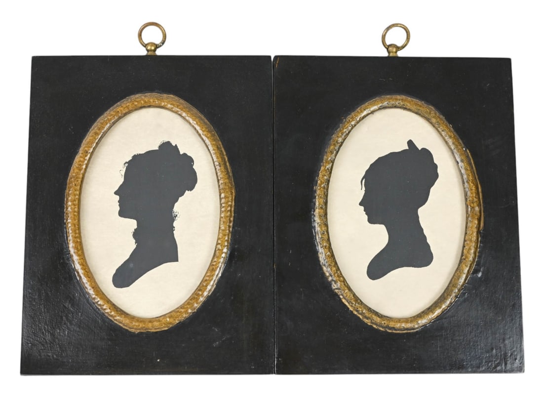 2 ANTIQUE SILHOUETTE FRAMED