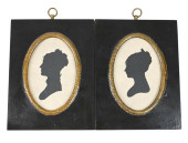 2 ANTIQUE SILHOUETTE FRAMED PR