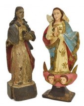 (2) ANTIQUE SPANISH CARVED REL