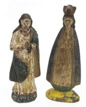 (2) ANTIQUE SPANISH CARVED REL