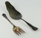 2 ANTIQUE STERLING SILVER SERV
