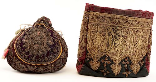 2 ANTIQUE VELVET BAGS2 Antique