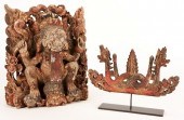 2 ANTIQUE WOOD CARVINGS, BALIC