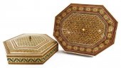 (2) ARABESQUE BONE & PARQUETRY