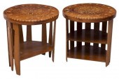 (2) ARABESQUE PATTERNED INLAID