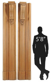 (2) ARCHITECTURAL CARVED WOOD