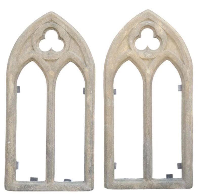 (2) ARCHITECTURAL CAST STONE GOTHIC