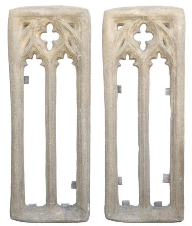 (2) ARCHITECTURAL CAST STONE GOTHIC