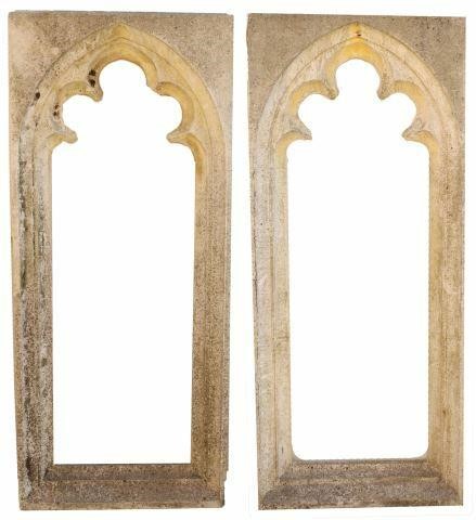 (2) ARCHITECTURAL CAST STONE GOTHIC