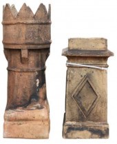 (2) ARCHITECTURAL CHIMNEY POTS