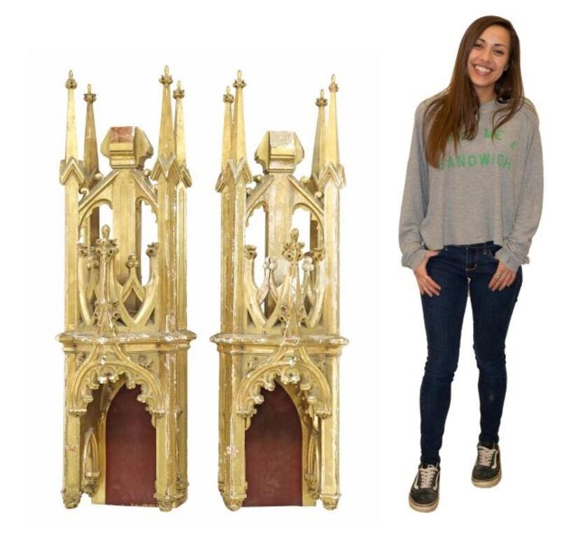(2) ARCHITECTURAL GOTHIC REVIVAL