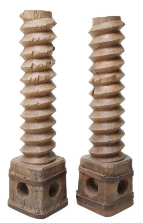 (2) ARCHITECTURAL GRAPE PRESS SCREW