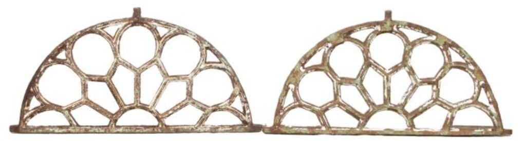 (2) ARCHITECTURAL IRON LUNETTE