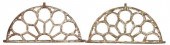 (2) ARCHITECTURAL IRON LUNETTE