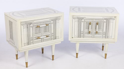 2 ARCHITECTURAL NIGHT STANDS,
