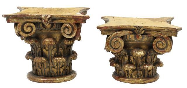 (2) ARCHITECTURAL PARCEL GILT