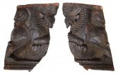 (2)  ARCHITECTURAL WOOD TEMPLE