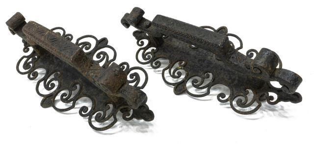 (2) ARCHITECTURAL WROUGHT IRON DOOR