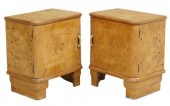 (2) ART DECO BIRDSEYE MAPLE BE