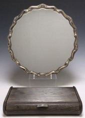 (2) ART DECO CERUSED OAK TABLE