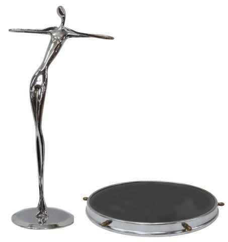 (2) ART DECO LAZY SUSAN & FIGURAL