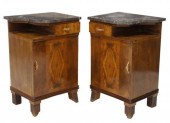 (2) ART DECO MARBLE-TOP FIGURE