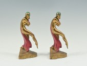 2 ART DECO NUDE FEMALE BOOKEND