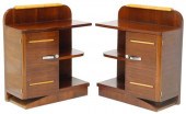 (2) ART DECO ROSEWOOD & MAPLE