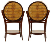 (2) ART DECO STYLE BARREL-FORM