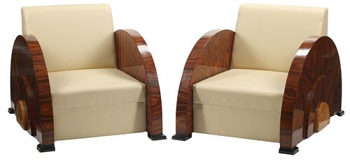 (2) ART DECO STYLE CLUB