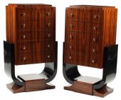 (2) ART DECO STYLE FIVE-DRAWER