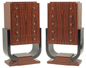 (2) ART DECO STYLE PARCEL-EBON
