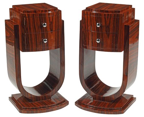 (2) ART DECO STYLE TWO-DRAWER