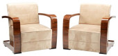 (2) ART DECO STYLE VELVET UPHO