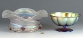 2 ART GLASS BOWLS, 1 POSS. STE