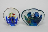 2 ART GLASS PAPERWEIGHTS2 Art